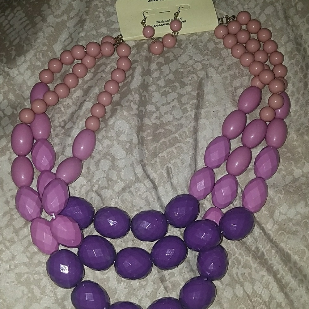 Beaded Statement  Necklace